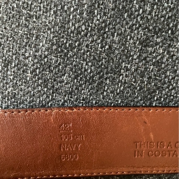 Coach Navy Blue Leather Belt 42 - Picture 7 of 10